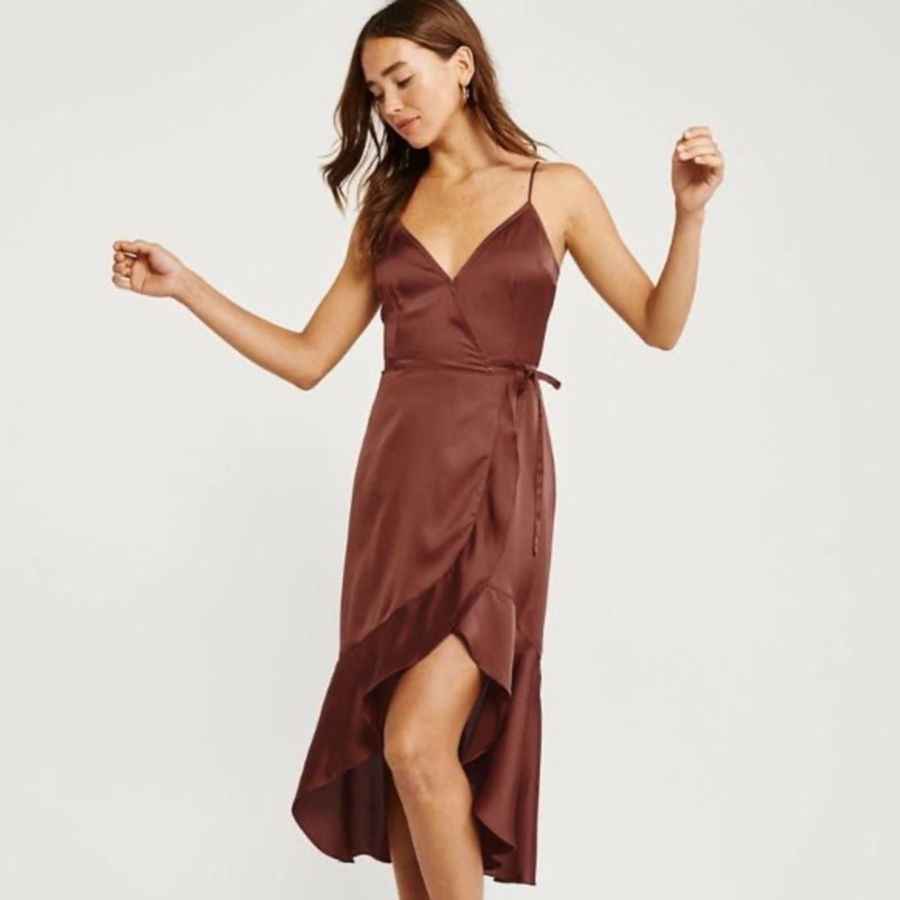 Terracotta Ruffle Hem Dress